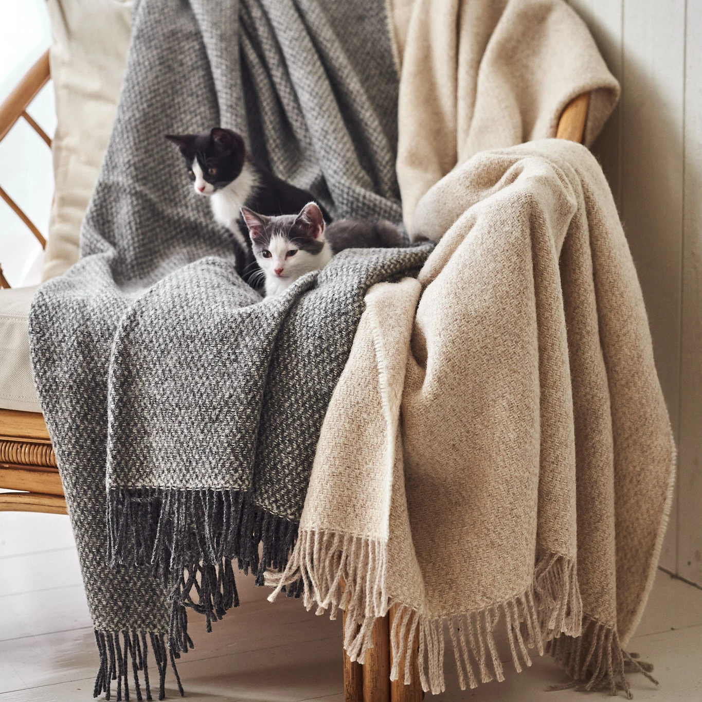 Sandstone Wollen Plaid 130x180 Cm 5 Sandstone Wollen Plaid 130x180 Cm - Afbeelding 3