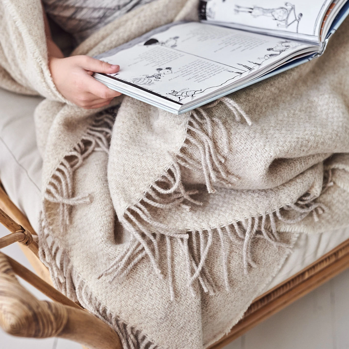 Sandstone Wollen Plaid 130x180 Cm 6 Sandstone Wollen Plaid 130x180 Cm - Afbeelding 4